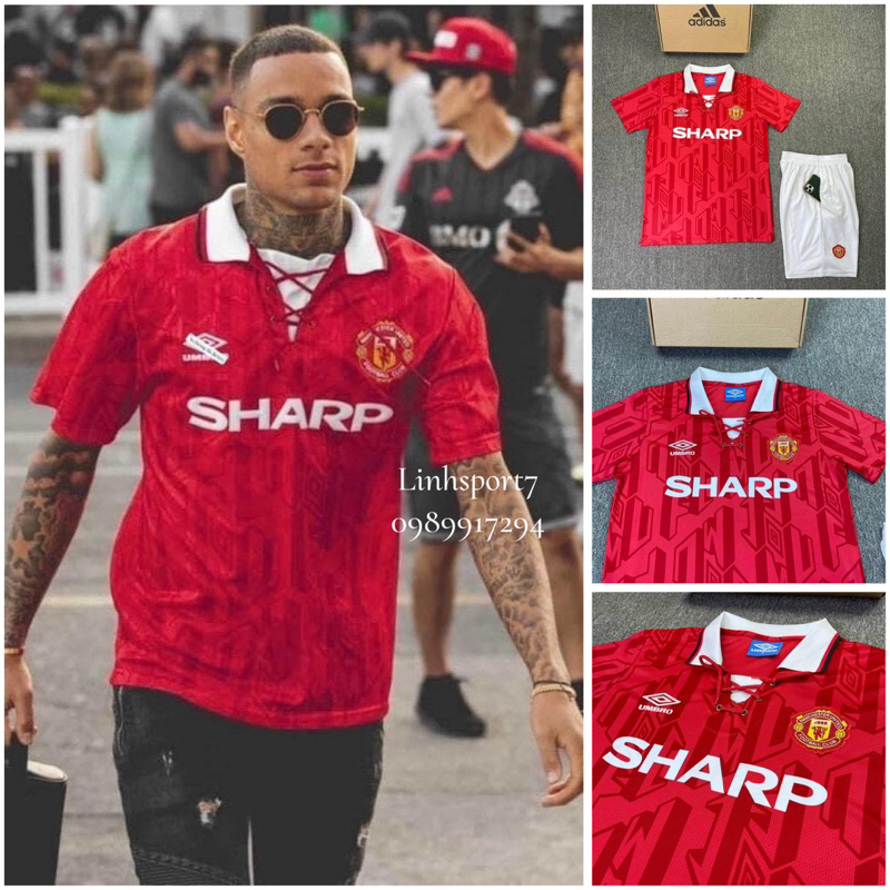 Bộ Áo Đấu Bóng Đá Hàng Thái CLB MU Manchester United 1992 1994 Phong ...
