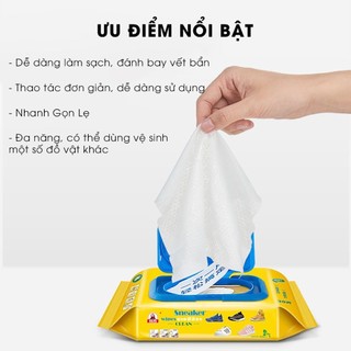 Khăn lau giày snacker, giấy ướt lau túi xách giày dép , khăn giấy vệ sinh giày túi xách balo
