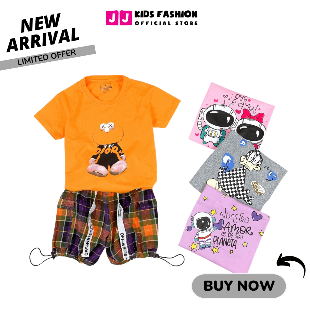 Bộ Cộc Tay Bé Gái Vải Cotton In Hình Dễ Thương – Quần Áo Trẻ Em | JJ Kids Fashion