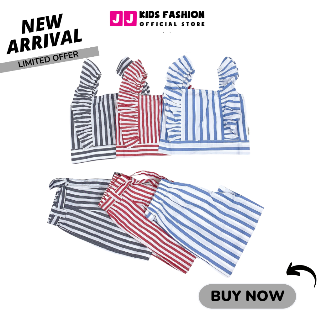Bộ quần áo bé gái mùa hè JJ Kids chất kate, thoáng mát cho trẻ em 2,3,4,5,6,7,8,9,10,11,12 tuổi