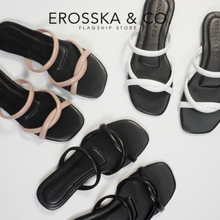 Combo dép cao gót nữ thời trang Erosska quai chéo + dép bệt  - EM104DE069