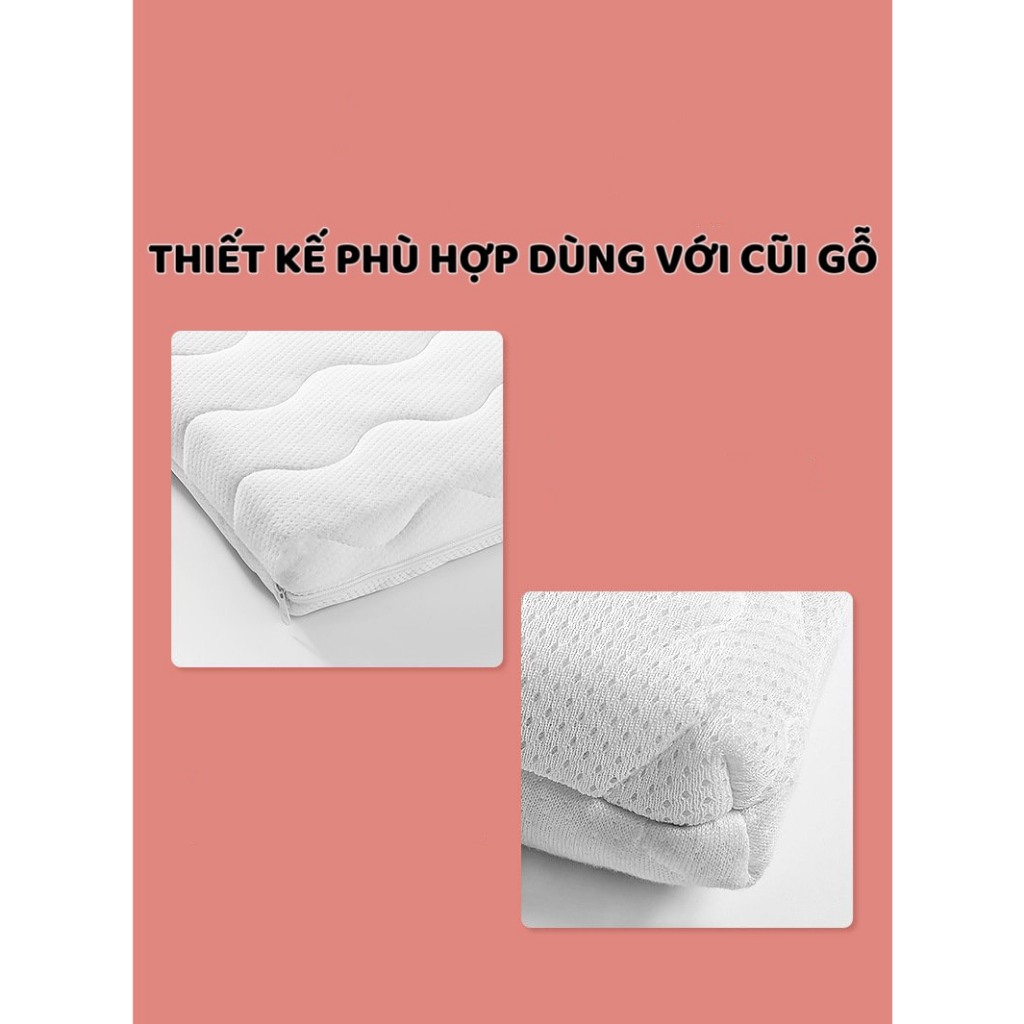 [ĐỆM XƠ DỪA + VỎ GA] ĐỆM XƠ DỪA CHO CŨI GỖ,ĐỆM DÀNH RIÊNG CHO TRẺ SƠ SINH BẢO VỆ CỘT SỐNG CHO BÉ