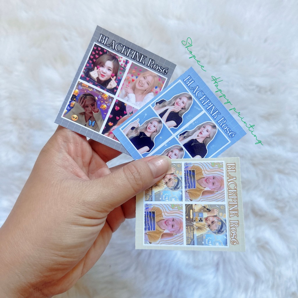 Set 5cái sticker mini 5x6cm blackpink làm quà tặng: rosé, lisa, jennie, jisoo
