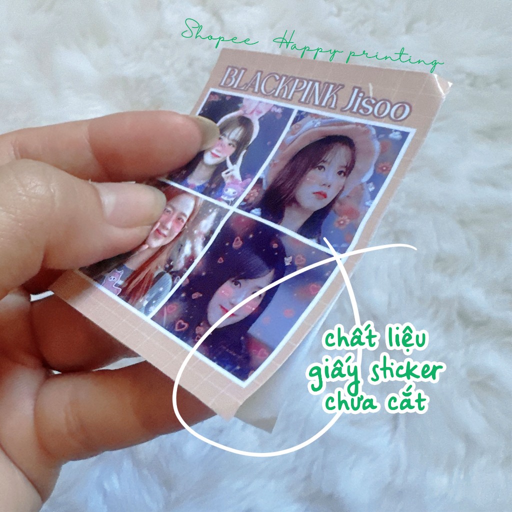 Set 5cái sticker mini 5x6cm blackpink làm quà tặng: rosé, lisa, jennie, jisoo