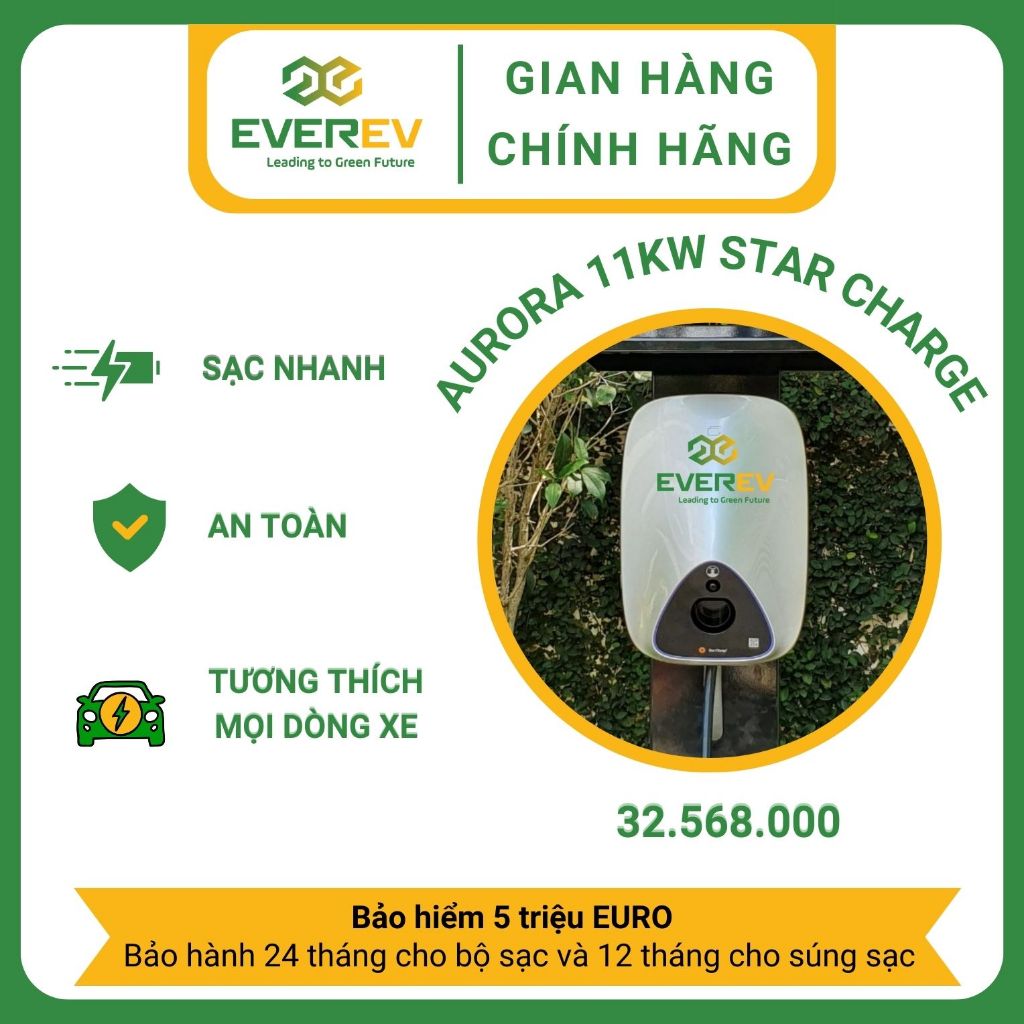 AURORA 11 kW 16A Star Charge - Bộ sạc điện đẳng cấp cho xe Vinfast, ô ...
