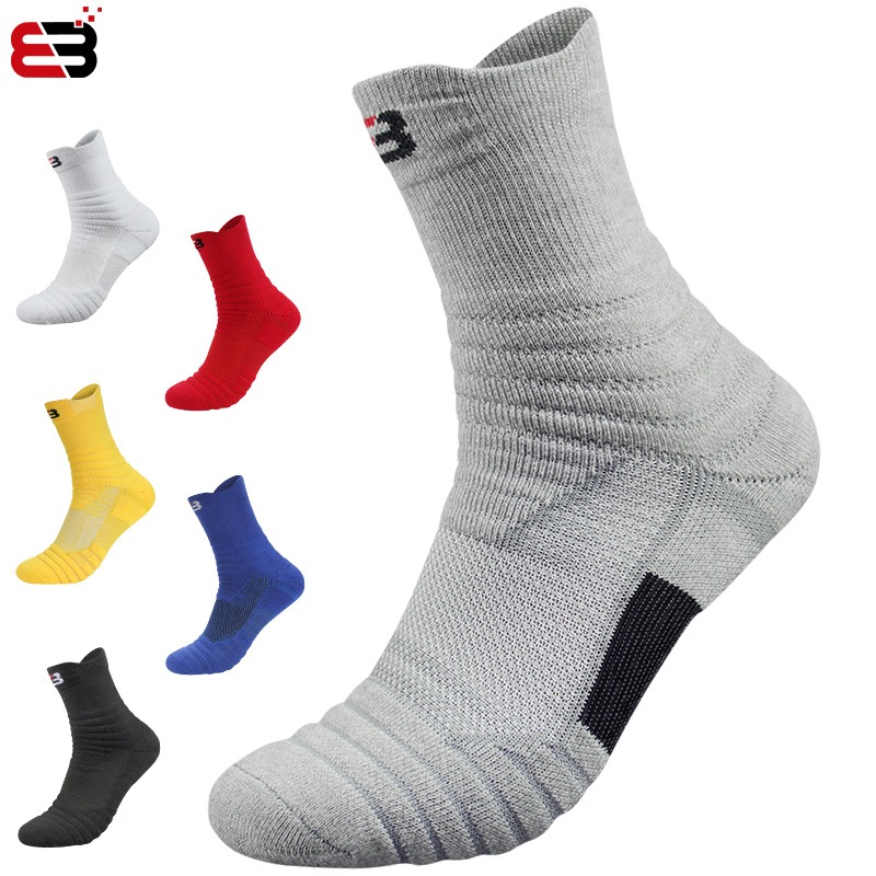 Vớ Tất cotton cao cổ loại dày phù hợp chạy bộ, bóng đá, bóng rổ...