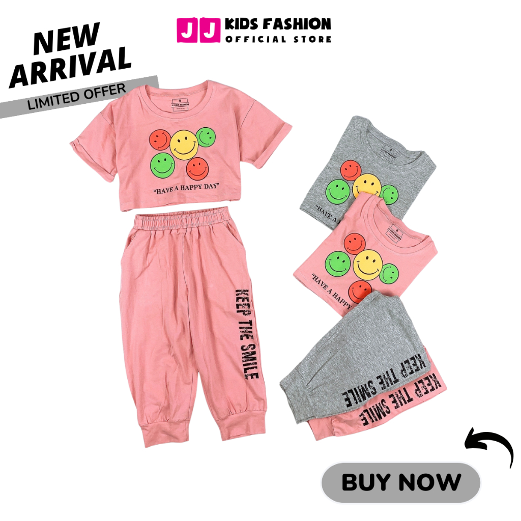 Bộ Cộc Tay Bé Gái Vải Cotton In Hình Dễ Thương – Quần Áo Trẻ Em | JJ Kids Fashion