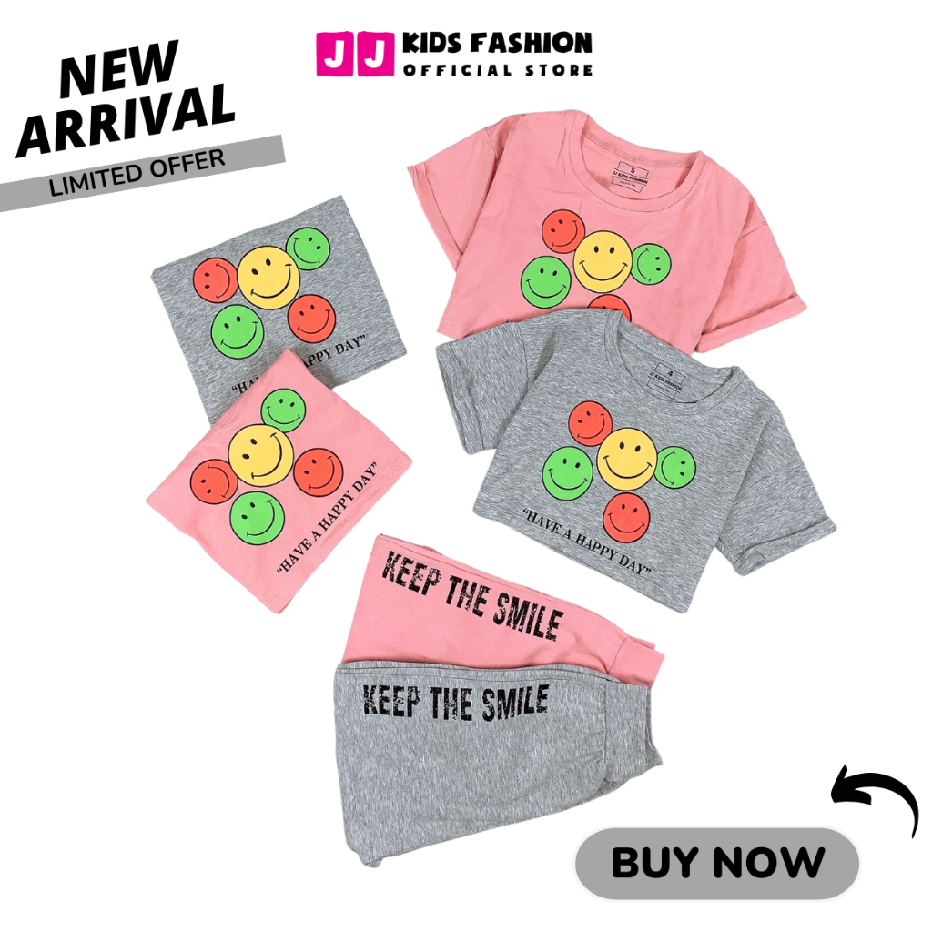 Bộ Cộc Tay Bé Gái Vải Cotton In Hình Dễ Thương – Quần Áo Trẻ Em | JJ Kids Fashion