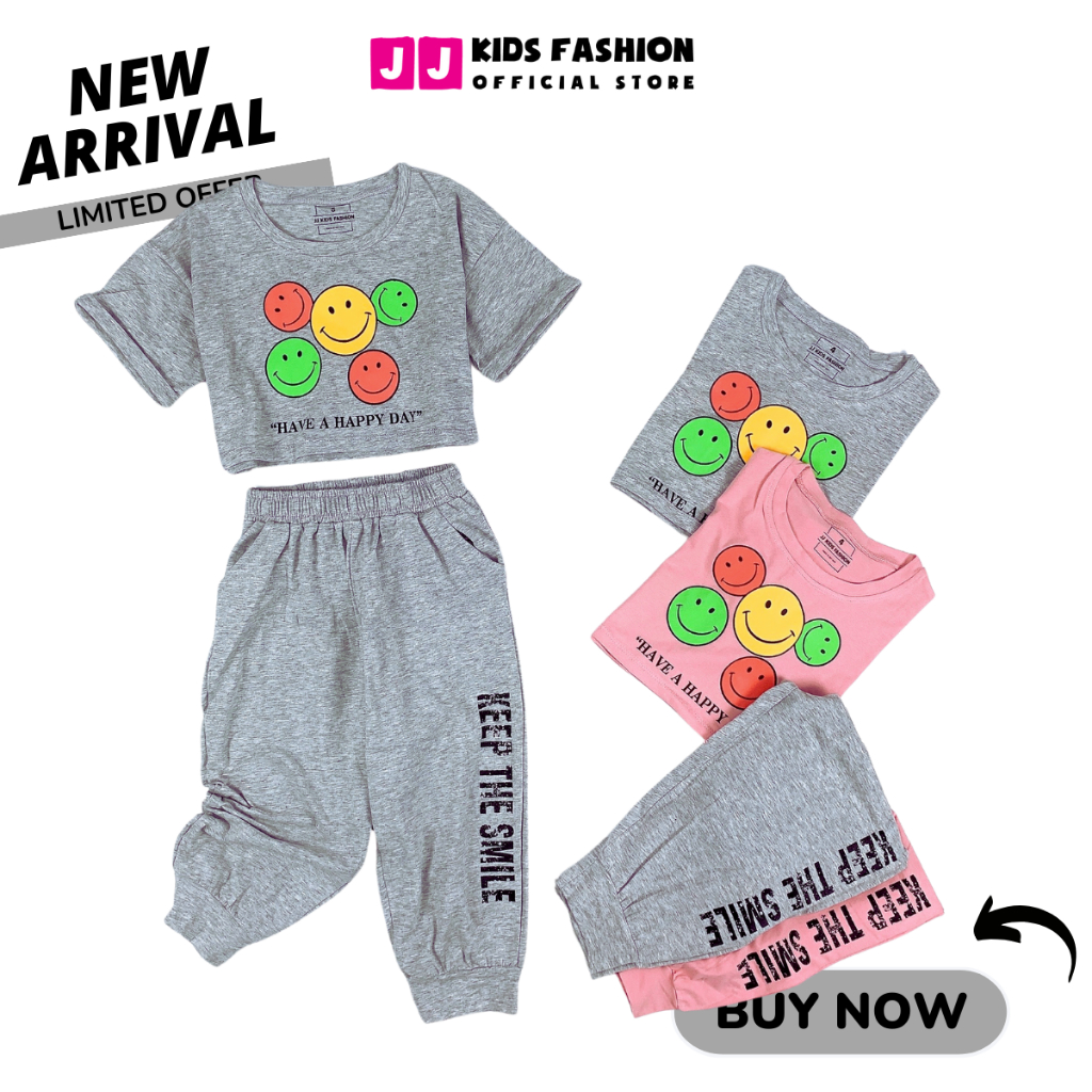 Bộ Cộc Tay Bé Gái Vải Cotton In Hình Dễ Thương – Quần Áo Trẻ Em | JJ Kids Fashion