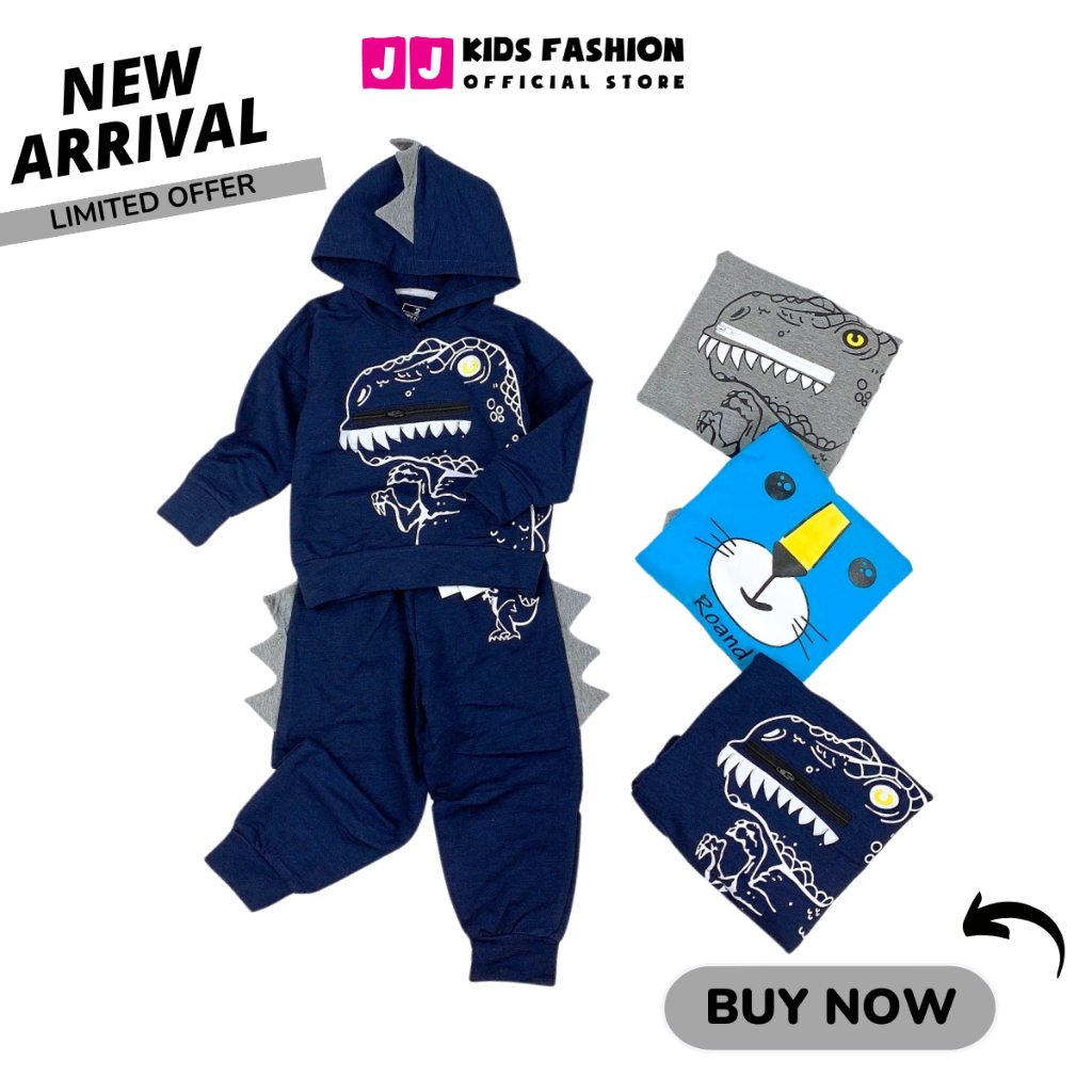 Bộ quần áo dài tay thu đông cho bé trai cotton phong cách hàn quốc dễ thương | JJ Kids Fashion