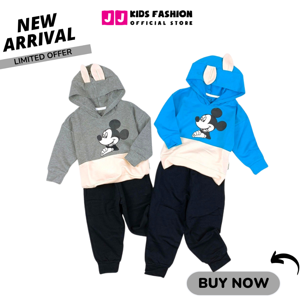 Bộ quần áo dài tay thu đông cho bé trai cotton phong cách hàn quốc dễ thương | JJ Kids Fashion