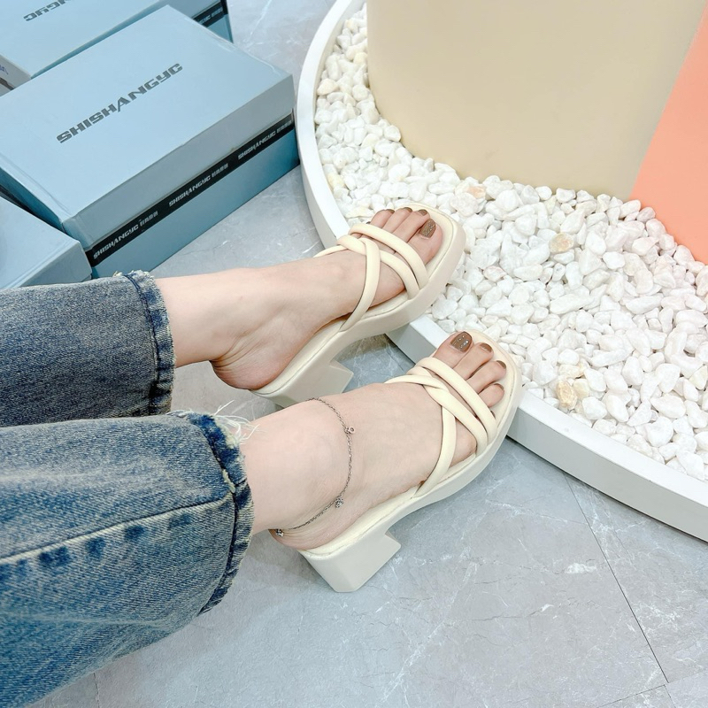 Dép xuồng kẹp 3 dây mềm cao 7P