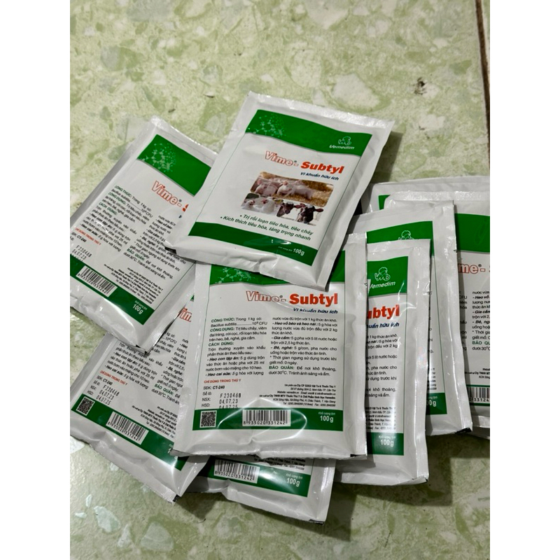 vime subtyl gói 100g men tiêu hoá cho vật nuôi thú cưng