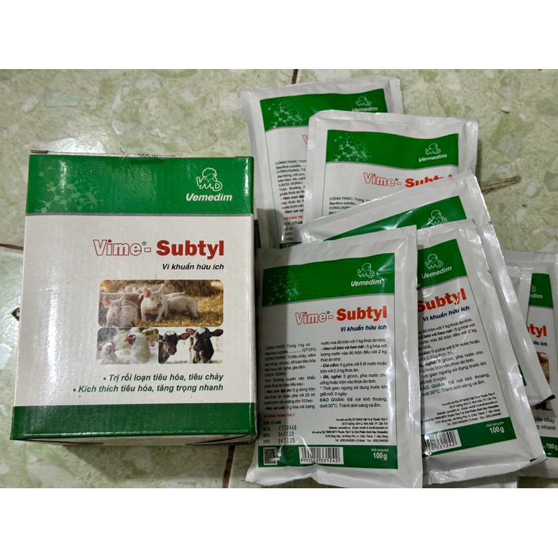 vime subtyl gói 100g men tiêu hoá cho vật nuôi thú cưng