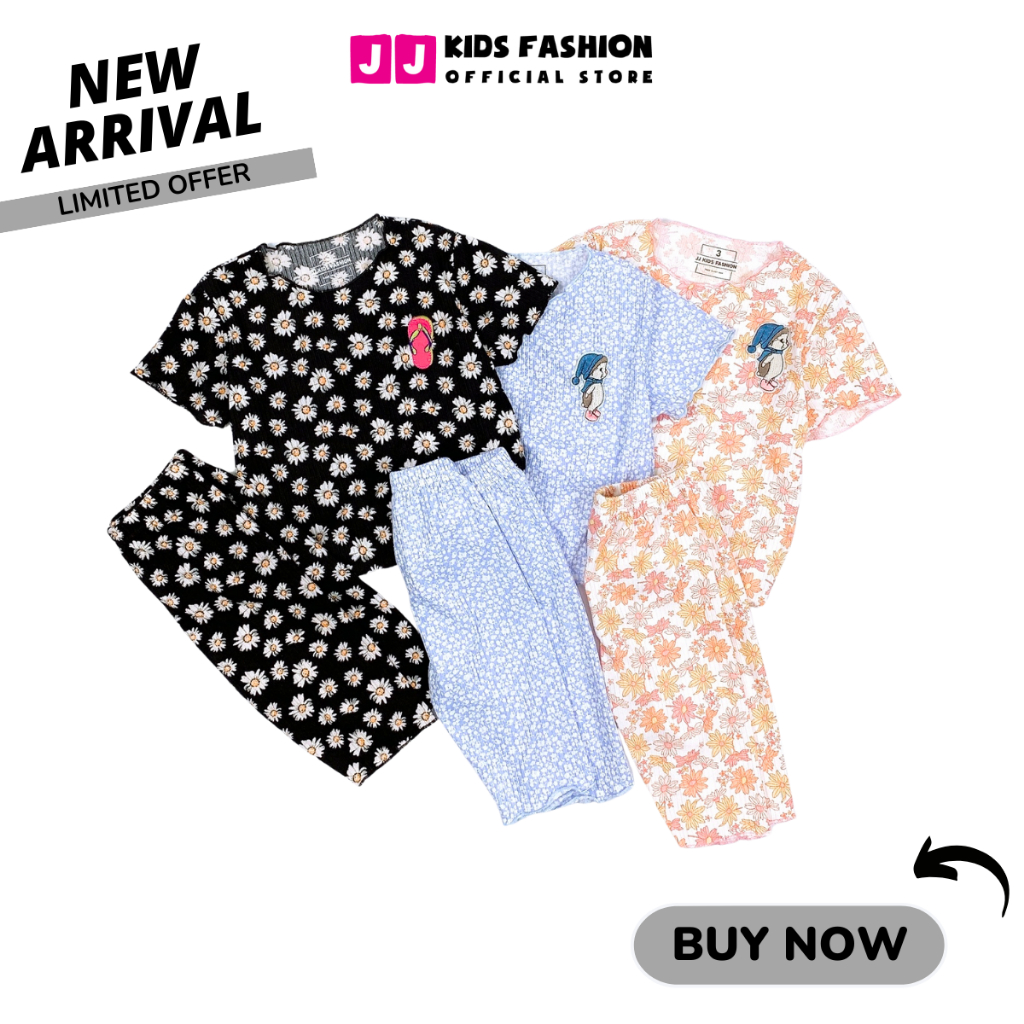 Bộ Cộc Tay Bé Gái Vải Cotton In Hình Dễ Thương – Quần Áo Trẻ Em | JJ Kids Fashion