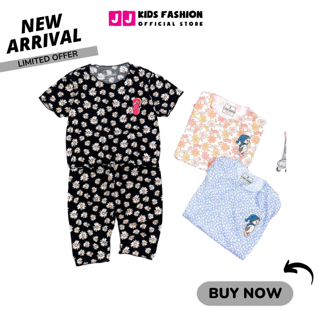 Bộ Cộc Tay Bé Gái Vải Cotton In Hình Dễ Thương – Quần Áo Trẻ Em | JJ Kids Fashion