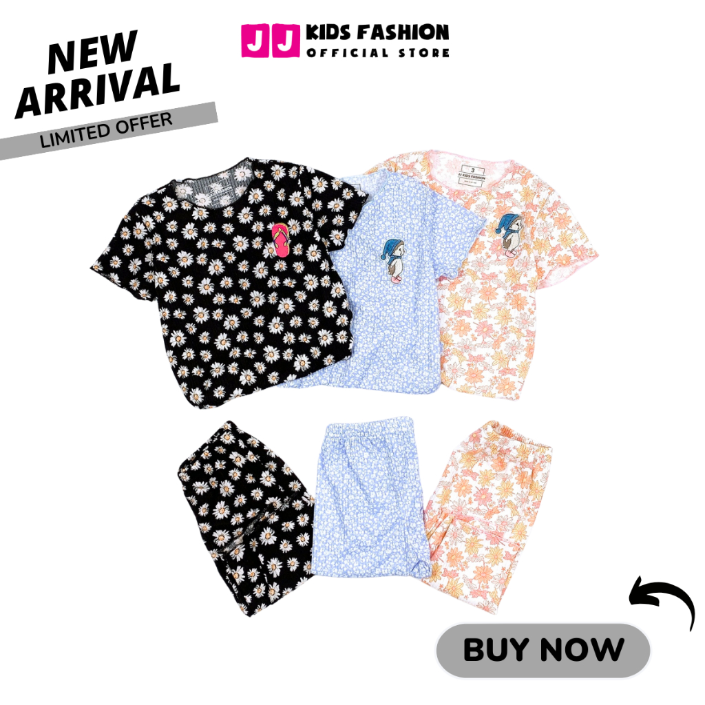 Bộ Cộc Tay Bé Gái Vải Cotton In Hình Dễ Thương – Quần Áo Trẻ Em | JJ Kids Fashion