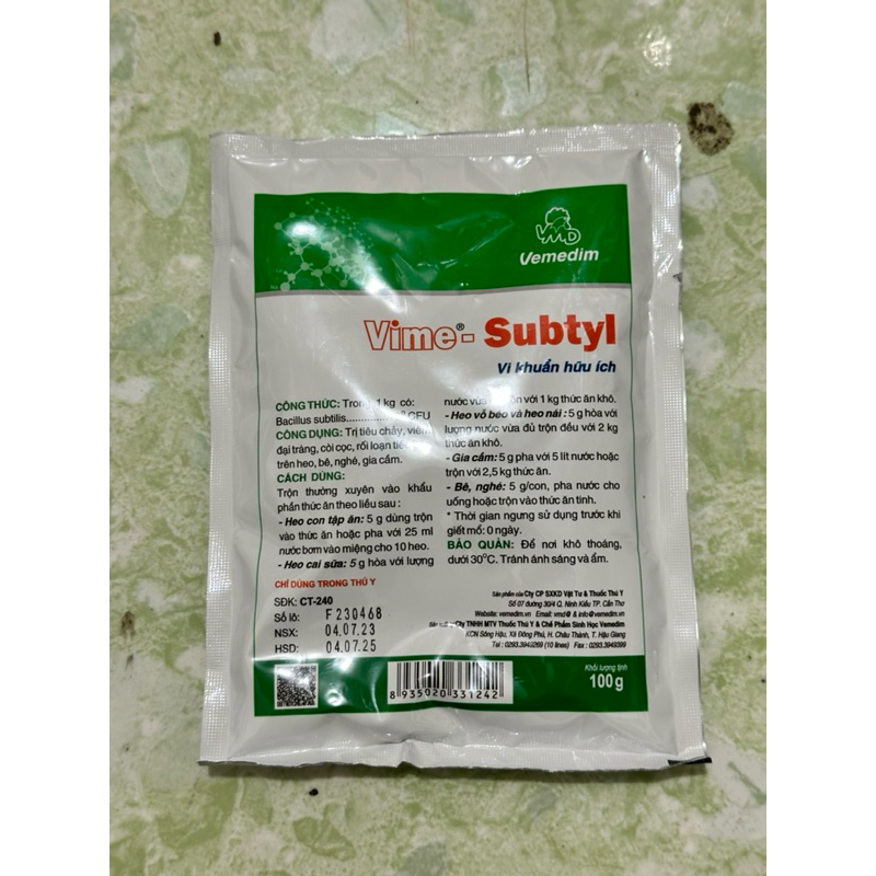 vime subtyl gói 100g men tiêu hoá cho vật nuôi thú cưng