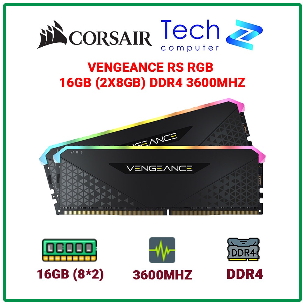Corsair Vengeance RGB RS 16GB (2x8GB) DDR4 3200MHz C16 Desktop Memory
