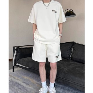 Set Bộ Phông Thể Thao Nam Nữ Phối Chữ BONLES Phong Cách Đơn Giản Trẻ Trung, Chất Vải Cotton Khô Mềm Mịn Thoáng Mát