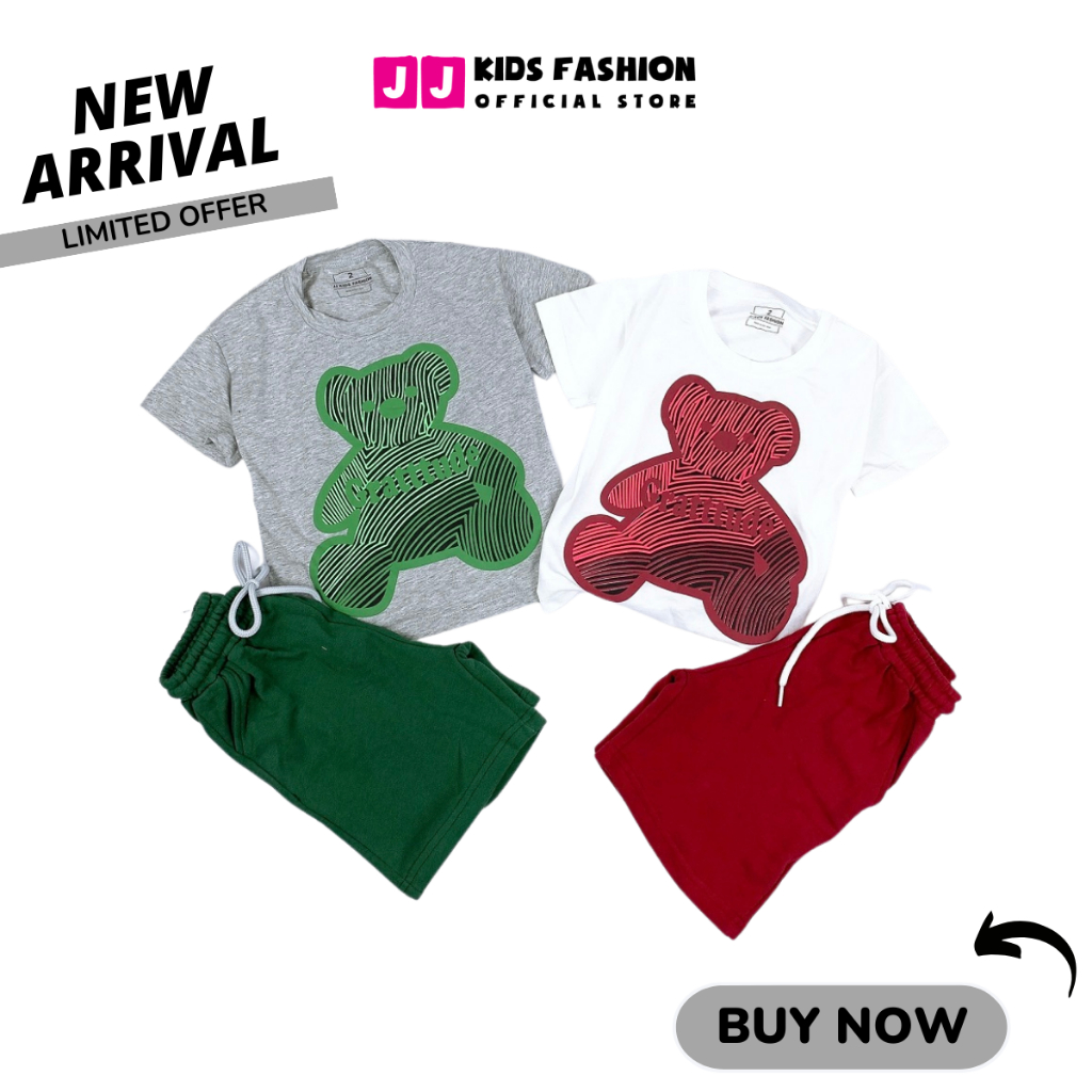 Bộ quần áo bé trai mùa hè JJ Kids chất cotton co giản, thoáng mát cho trẻ em full size