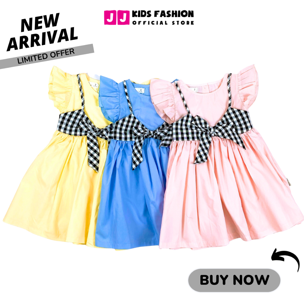 Váy mùa hè cho bé JJ Kids, vải kate giả yếm đáng yêu cho trẻ em 2,3,4,5,6,7,8 tuổi  [JJK_B33]