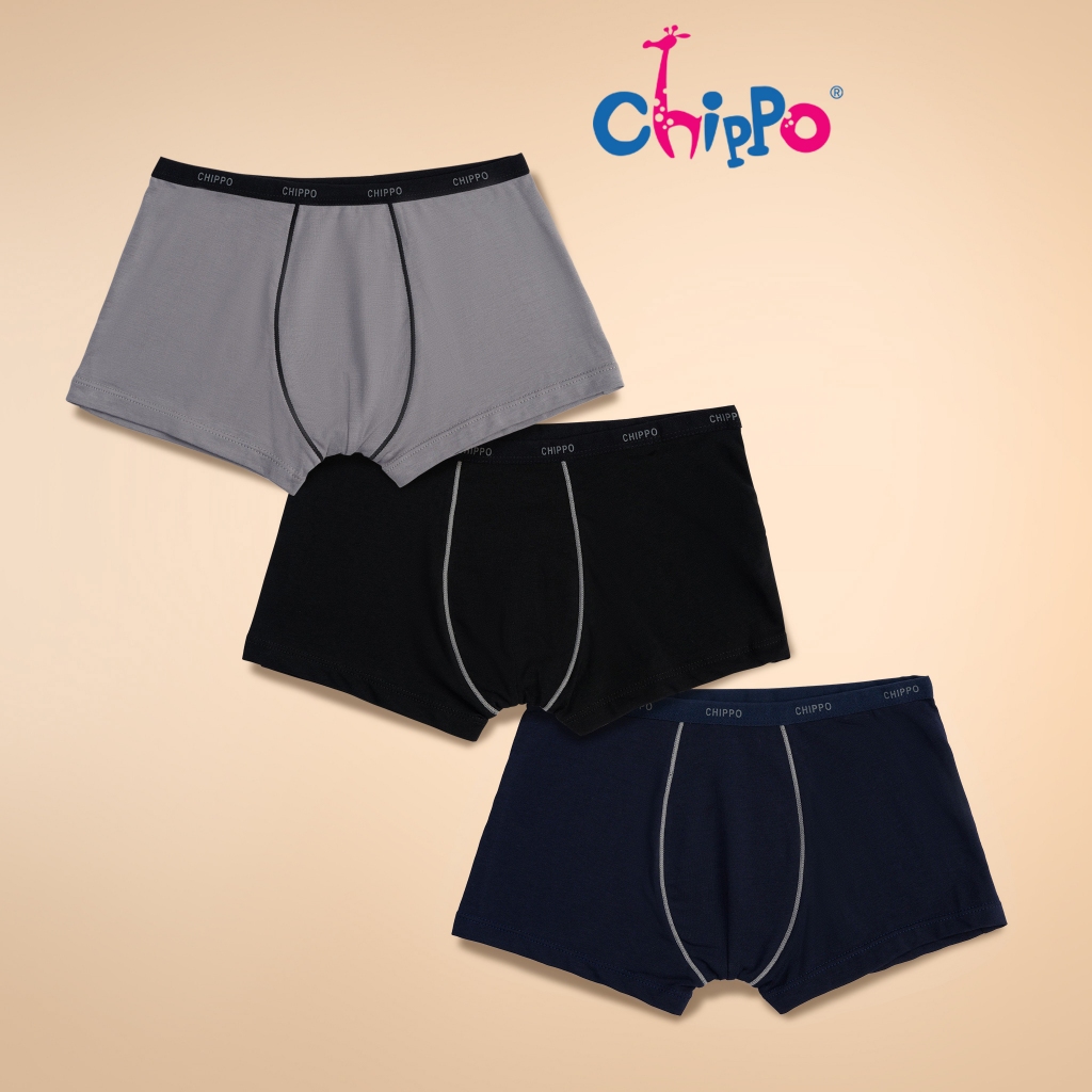 Ảnh Combo 3 chiếc Quần boxer bé trai Chippo quần lót bé trai từ 5 đến 16 tuổi (30 đến 60kg) chất vải cotton cao cấp 2