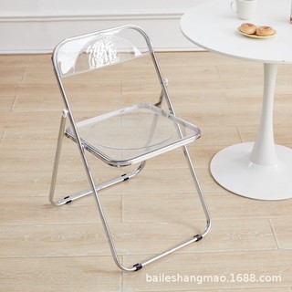 bộ bàn ghế xếp trong suốt loại cao cấp, ghế xếp decor phòng khách, phòng ngủ theo phong cách tối giản LoaLoaHome