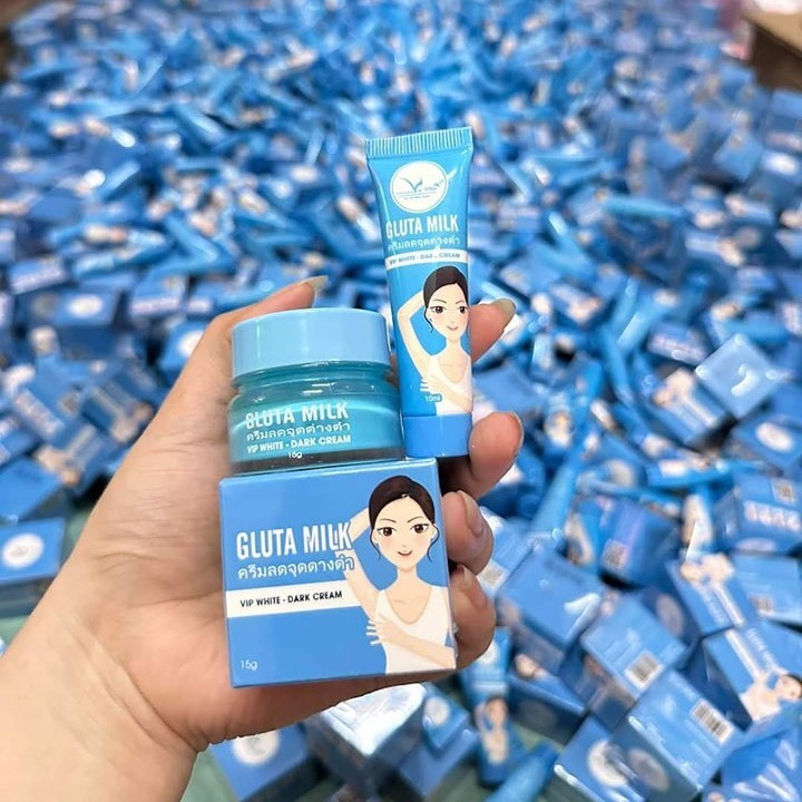 Kem khử thâm nách Gluta Milk Thái Lan (mua 1 tặng 1) VIP White - Kem Giảm Thâm Nách Thâm Mông Date 2024