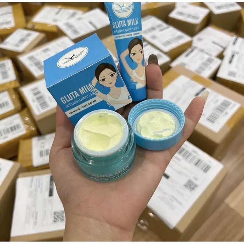 Kem khử thâm nách Gluta Milk Thái Lan (mua 1 tặng 1) VIP White - Kem Giảm Thâm Nách Thâm Mông Date 2024