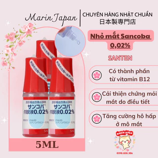 Nhỏ Mắt Cận Sancoba 0,02% Nhật Bản 5ml Giúp Cấp Ẩm, Chống Khô Mắt, Cải thiện Thị Lực