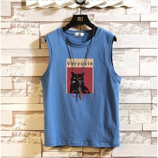Áo Tank-Top Phối Mèo CAT Very Cute Phong Cách Trẻ Trung Nhẹ Nhàng, Chất vải Cotton Khô Mát Mẻ