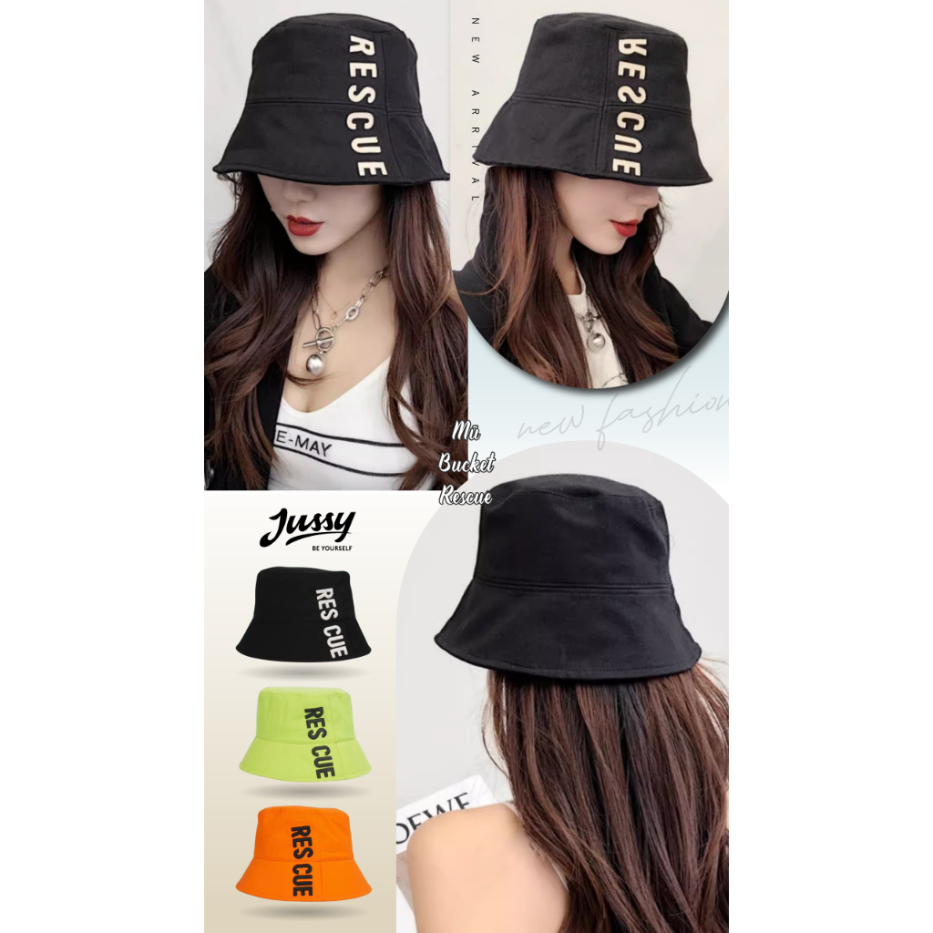 Mũ Bucket Tua Rua Dây Quai Đính Hạt Xinh Xắn JB43 Jussy Fashion Kiểu Nón Tai Bèo Nam Nữ Có Dây Rút Thu to Nhỏ