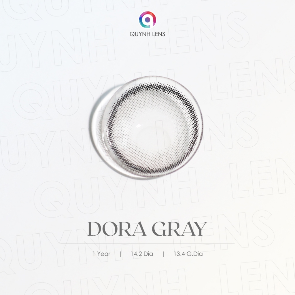 Ảnh Kính áp tròng QUYNH LENS Dora Gray 0-8 độ 1