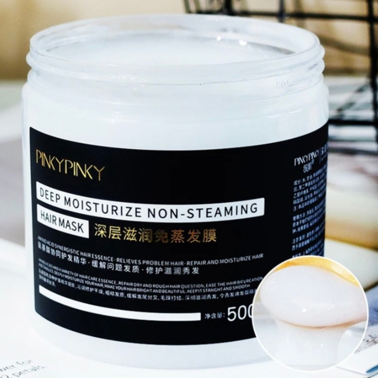 Ủ Tóc Mềm Mượt PINKY Dưỡng Tóc Và Phục Hồi Hư Tổn, Giảm Gãy Rụng, Giảm Xơ Rối Lọ 500g Hàng Chuẩn