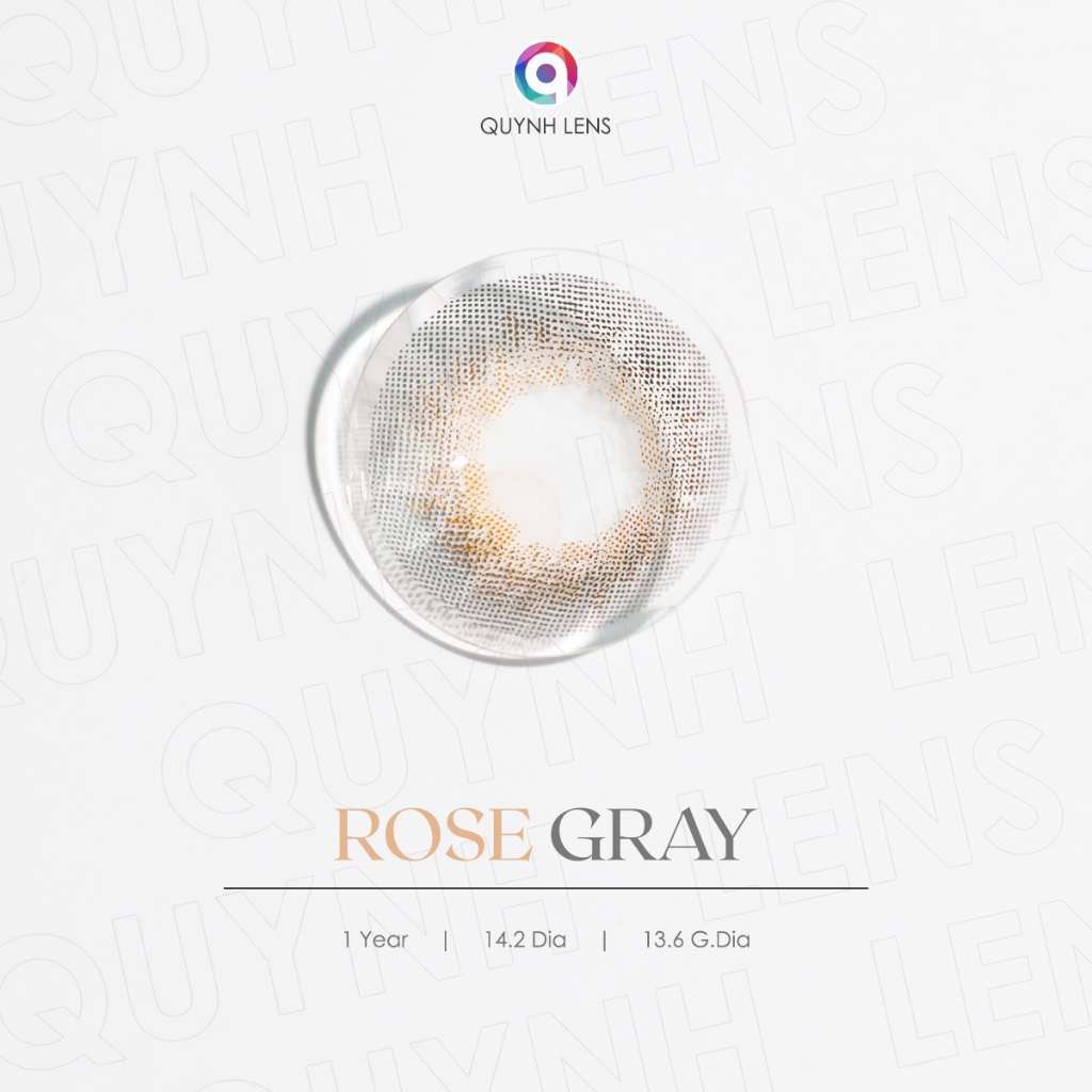Ảnh Kính áp tròng QUYNH LENS Rose Gray 0-8 độ 1