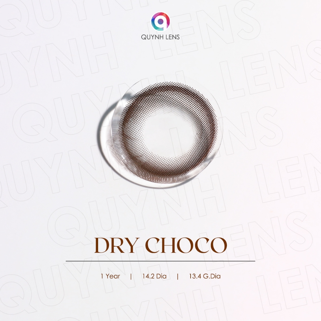 Ảnh Kính áp tròng QUYNH LENS Dry Choco 0-8 độ 1