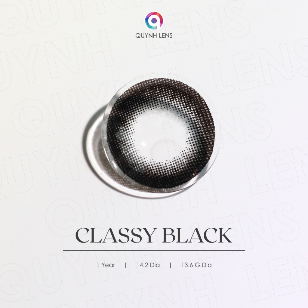 Ảnh Kính áp tròng QUYNH LENS Classy Black 0-8 độ 1