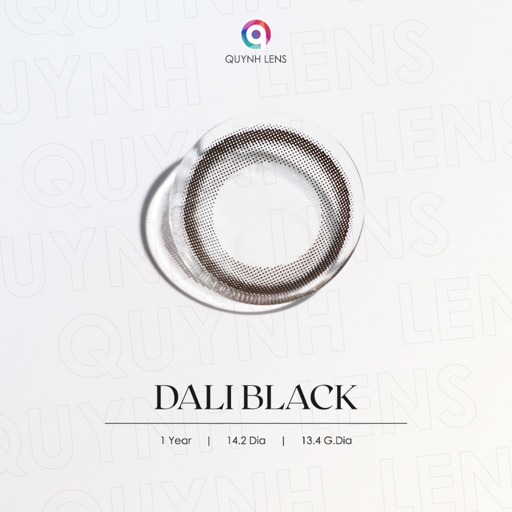 Ảnh Kính áp tròng QUYNH LENS Dali Black 0-8 độ 1