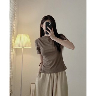 Áo Thun Nữ Cổ 3 Phân, Co Giãn, Ôm Body - 247store - Aocolo228