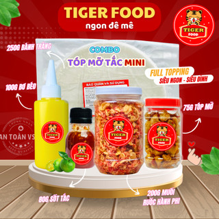 Bánh tráng phơi sương TIGER FOOD - COMBO TẮC NGON Bánh Tráng + Muối tôm hành phi + bơ béo + sốt tắc - Snack Đồ ăn vặt