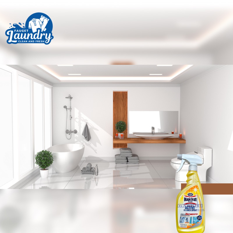 Xịt tẩy cặn nhà tắm Canxi,Inox Magiclean Thái Lan 500ml (tẩy kính,vòi sen,bồn sứ,chậu tắm ,gạch men,..)