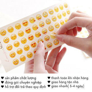 Sticker Cute Emoji Cảm Xúc Decor Bình Nước Trang Trí Toploader Set 12 Tấm Timo ST102