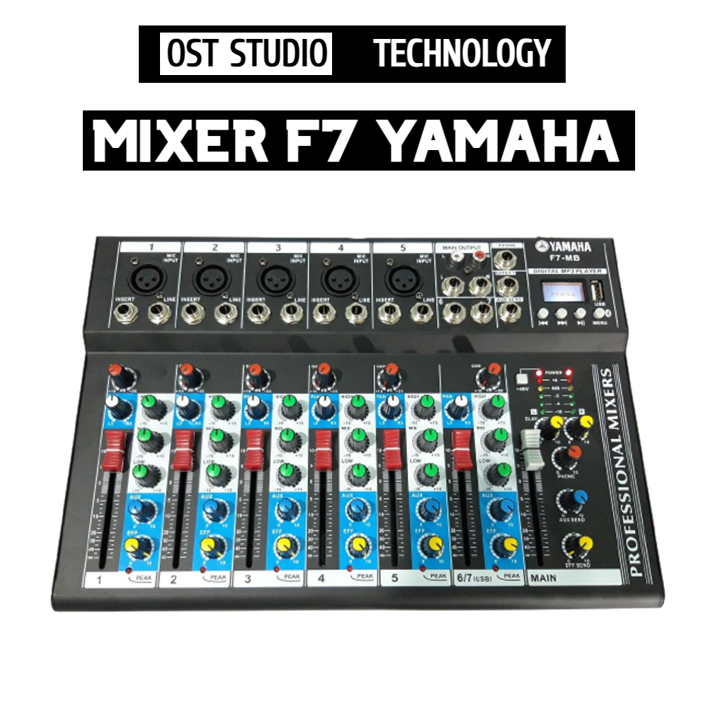 Mixer F7 YAMAHA USB. Tích Hợp Đèn LED Hiển Thị , Chất Âm Cực Hay. Tích ...