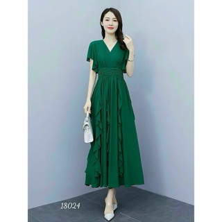 Đầm trung niên dự tiệc thiết kế dáng maxi che khuyết điểm, chất liệu voan vaii mềm mại, sang trọng HN34