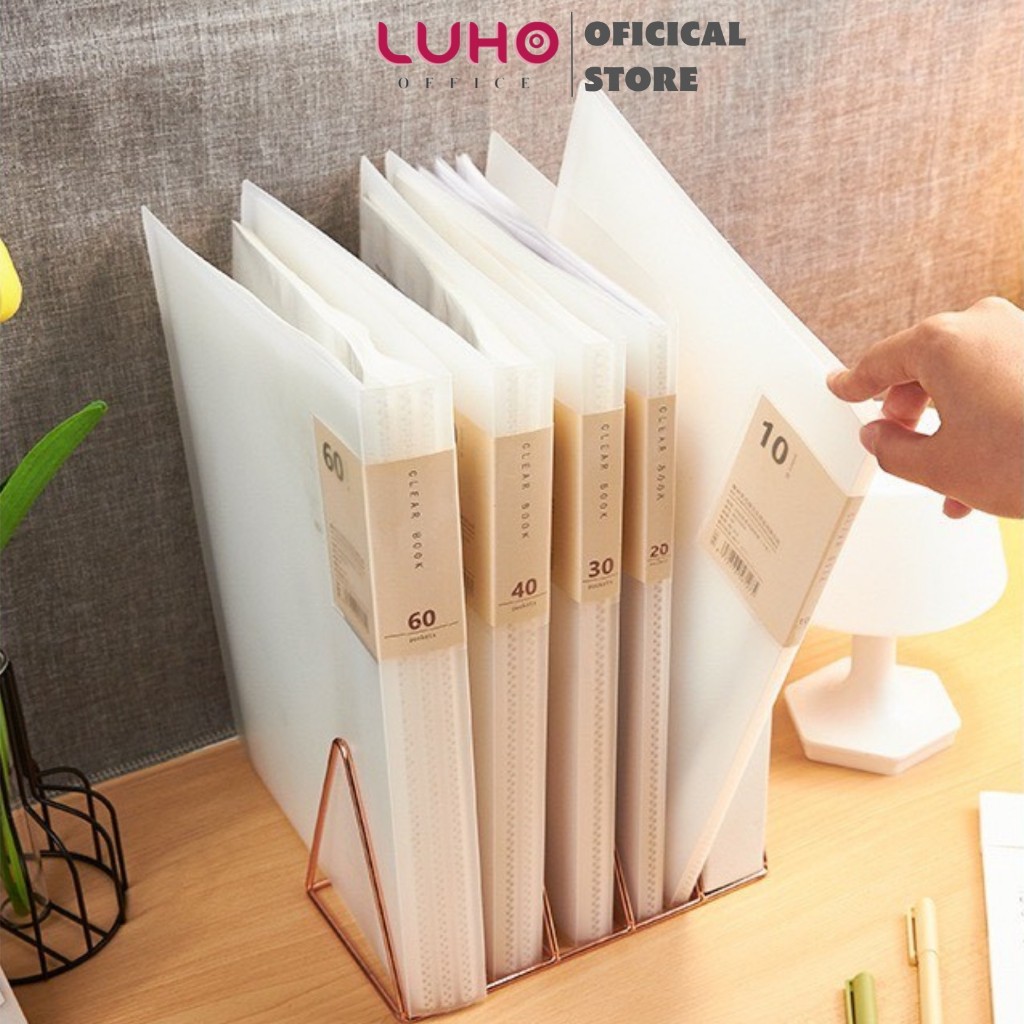 File đựng tài liệu trong suốt A4 LUHO, nhiều ngăn 20, 30, 40, 60, 80 ...