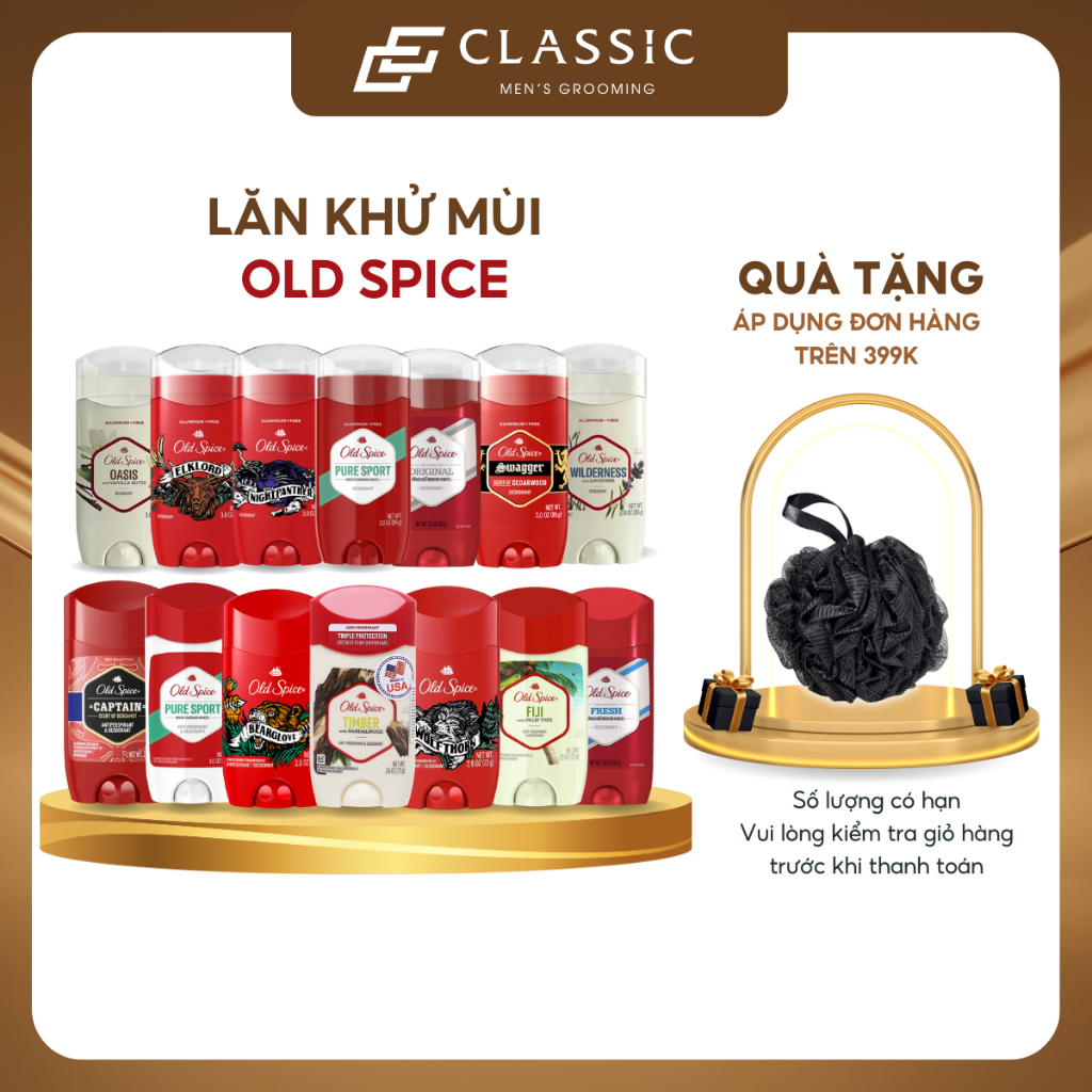 Lăn khử mùi Old Spice Chính hãng Mỹ