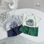 Bộ cotton hoạ tiết cho bé, bộ thun basic cổ tròn bé trai cá tính