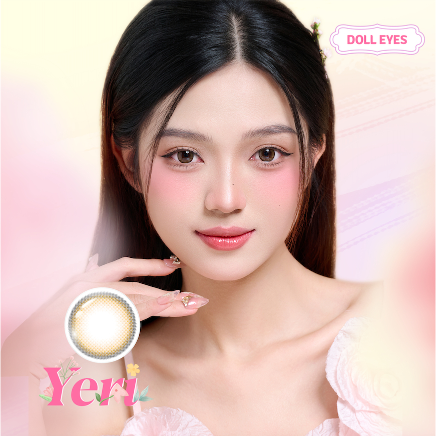Ảnh Luxury lens DOLL EYES - Yeri milktea brown 3