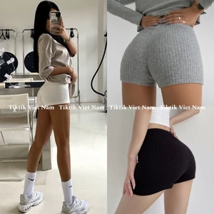 Quần short biker đùi dáng ngắn chất thun gân tôn vòng 3 phong cách năng động thể thao QSB001 - Tiktik
